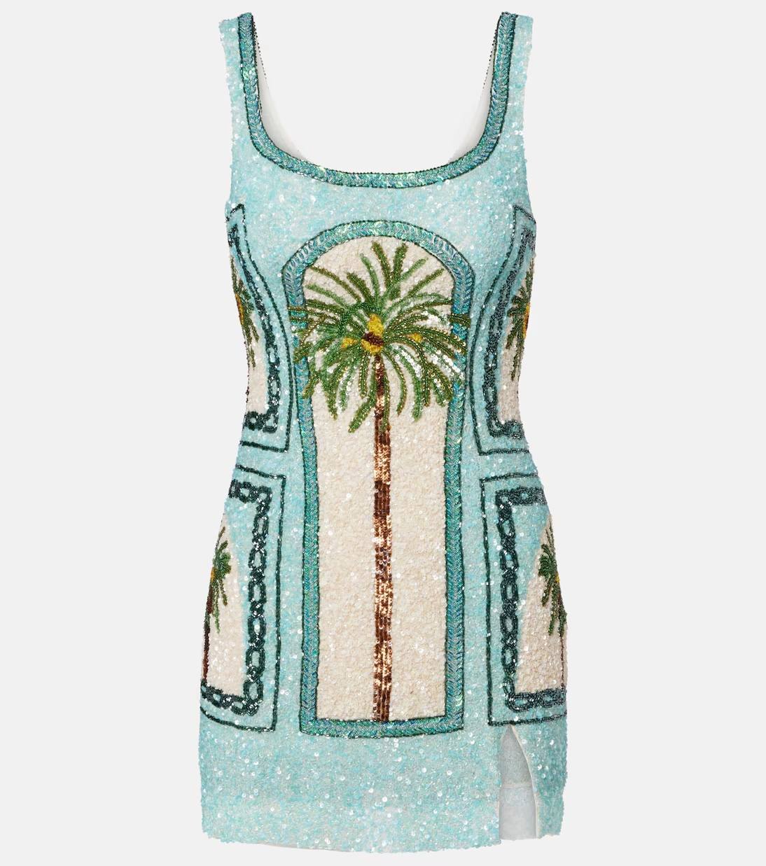 Input — palm print dress
