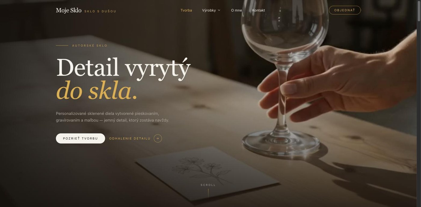 Hotový web mojesklo.sk — nová digitálna identita