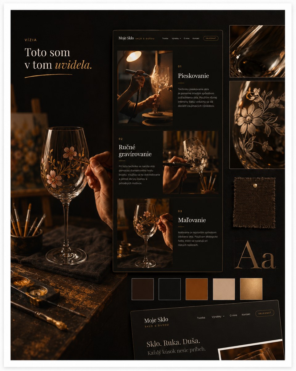 Vízia — moodboard novej identity